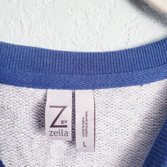 Zella Blue Mineral Washed Cropped Sweatshirt - Picture 5 of 7
